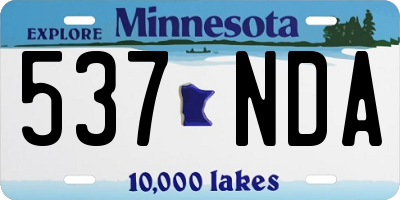 MN license plate 537NDA