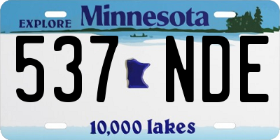 MN license plate 537NDE