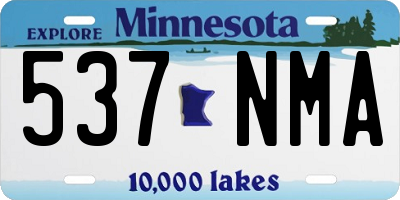 MN license plate 537NMA