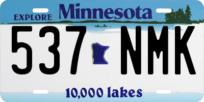 MN license plate 537NMK