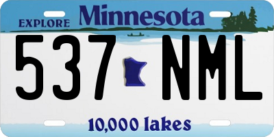 MN license plate 537NML