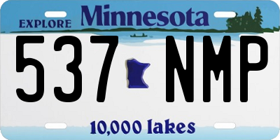 MN license plate 537NMP