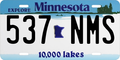 MN license plate 537NMS