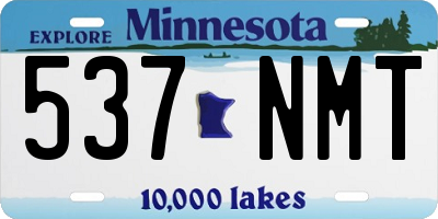 MN license plate 537NMT