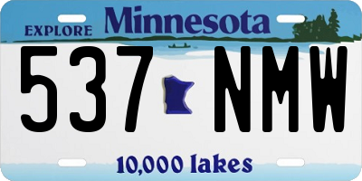 MN license plate 537NMW