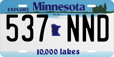 MN license plate 537NND