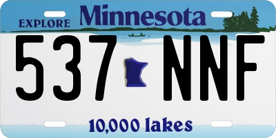 MN license plate 537NNF