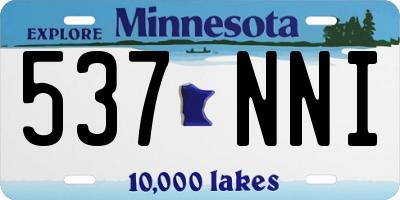 MN license plate 537NNI