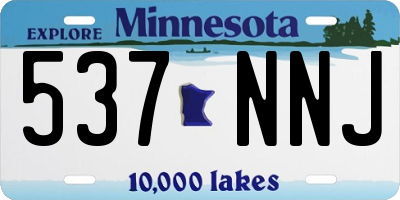MN license plate 537NNJ