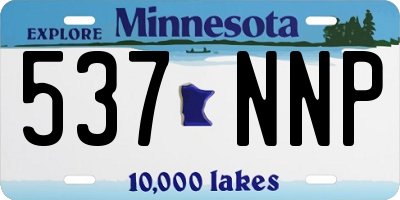 MN license plate 537NNP