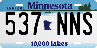 MN license plate 537NNS