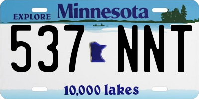MN license plate 537NNT