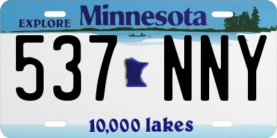 MN license plate 537NNY