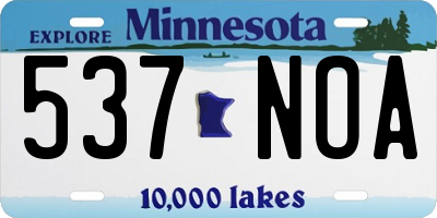 MN license plate 537NOA