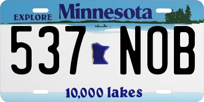 MN license plate 537NOB
