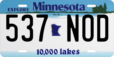 MN license plate 537NOD