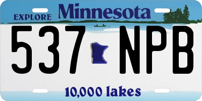 MN license plate 537NPB