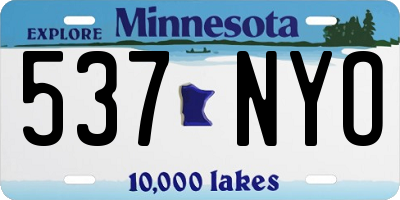 MN license plate 537NYO