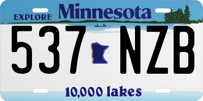 MN license plate 537NZB