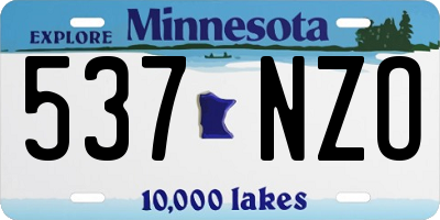 MN license plate 537NZO