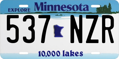 MN license plate 537NZR