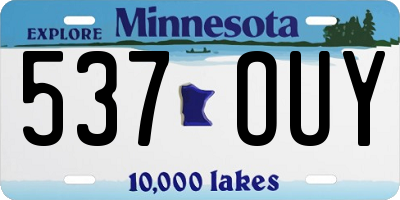 MN license plate 537OUY