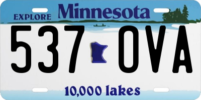 MN license plate 537OVA