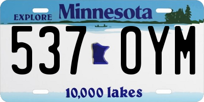 MN license plate 537OYM
