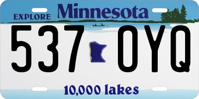 MN license plate 537OYQ