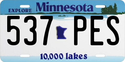 MN license plate 537PES