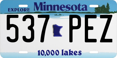 MN license plate 537PEZ
