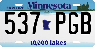 MN license plate 537PGB