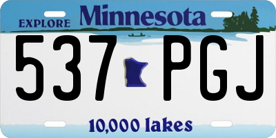 MN license plate 537PGJ