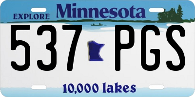 MN license plate 537PGS