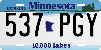 MN license plate 537PGY