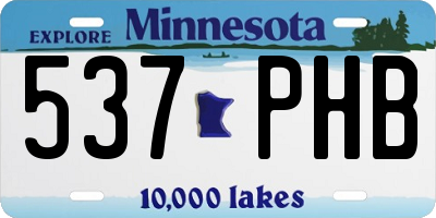 MN license plate 537PHB