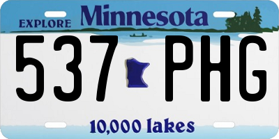 MN license plate 537PHG