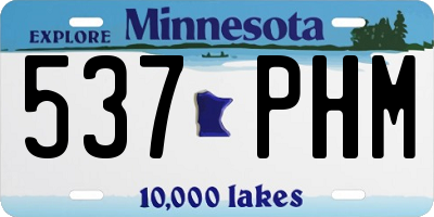 MN license plate 537PHM