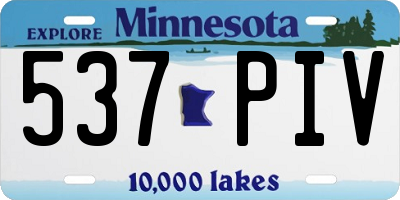 MN license plate 537PIV