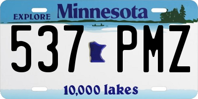 MN license plate 537PMZ