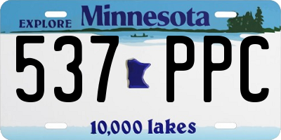 MN license plate 537PPC