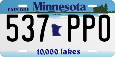 MN license plate 537PPO