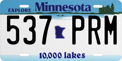 MN license plate 537PRM