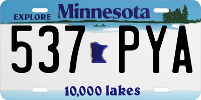 MN license plate 537PYA