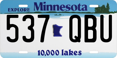 MN license plate 537QBU