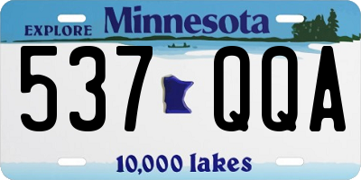 MN license plate 537QQA