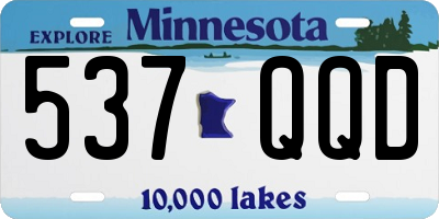 MN license plate 537QQD