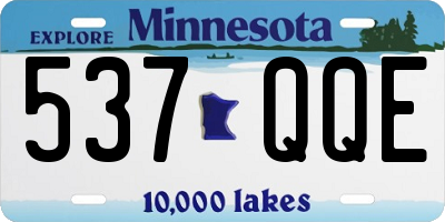 MN license plate 537QQE