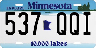MN license plate 537QQI