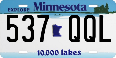 MN license plate 537QQL
